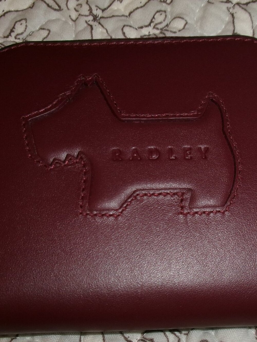 NWT Radley London Dark Red Leather Hadley Lane Zip Crossbody and Zip Wallet Set - Picture 8 of 12
